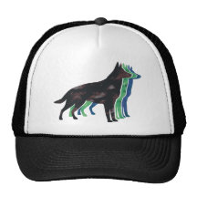 German Shepherd Silhouette Mesh Hats