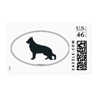 German Shepherd Silhouette stamp
