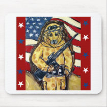 German Shepherd Soldier mousepads