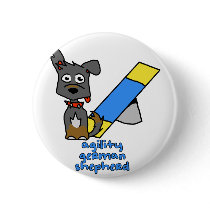German Shepherd Sports Pinback Button