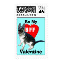 German shepherd Stamp Be My Valentine