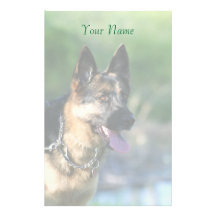 German Shepherd Stationary Personalized Stationery