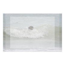 german shepherd swimming in wave personalized stationery