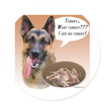 German Shepherd Turkey Stickers