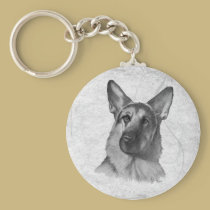 German Shepherd Two keychains