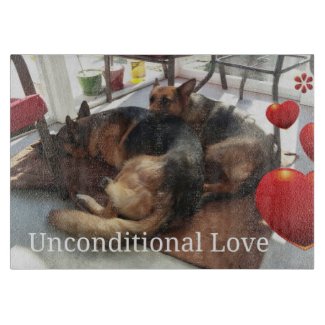 German Shepherd Unconditional Love Cutting Board
