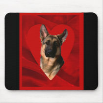 German Shepherd Valentine mousepads