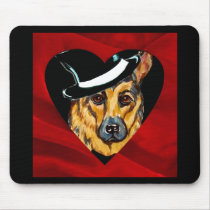 German Shepherd Valentine mousepads