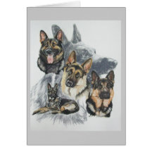 German Shepherd wGhost Greeting Cards
