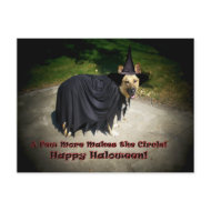 German Shepherd Witch Dog postcard