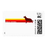 German Shepherd With Stripes Stamp