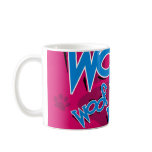 German Shepherd Woof Mug Pink mugs