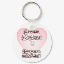 German Shepherds Love You No Matter What Keychain