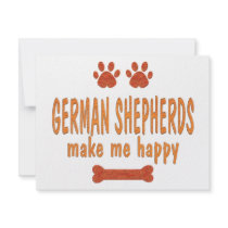 German Shepherds Make Me Happy invitations
