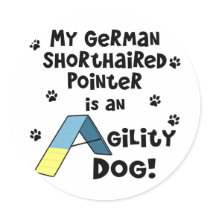 German Shorthaired Pointer Agility Dog stickers