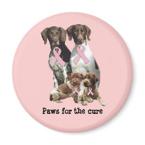 German Shorthaired Pointer Breast Cancer Magnet
