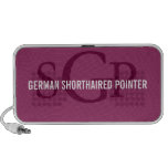 German Shorthaired Pointer Breed Monogram Design Mp3 Speaker