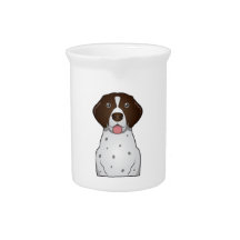 German Shorthaired Pointer Cartoon Drink Pitchers