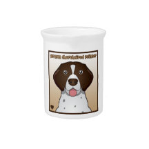 German Shorthaired Pointer Cartoon Drink Pitchers