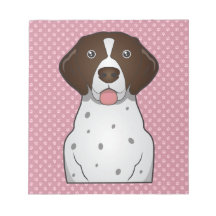 German Shorthaired Pointer Cartoon Memo Pad