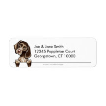 German Shorthaired Pointer Clean and Simple Return Address Label