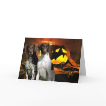 German Shorthaired Pointer Halloween Greeting Card