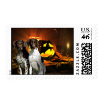 German Shorthaired Pointer Halloween Postage Stamp