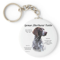 German Shorthaired Pointer History Design Key Chain