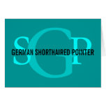 German Shorthaired Pointer Monogram Design Greeting Cards