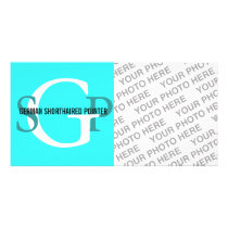 German Shorthaired Pointer Monogram Design Personalized Photo Card
