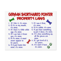GERMAN SHORTHAIRED POINTER Property Laws 2 postcards
