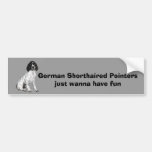 German Shorthaired Pointer Puppy Bumper Sticker