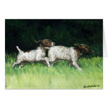 "German Shorthaired Pointer Pups" Greeting Card