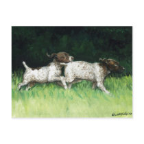 "German Shorthaired Pointer Pups" Postcard by CharlottesWebArt "German Shorthaired Pointer Pups" Postcard