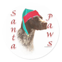 German Shorthaired Pointer Santa Paws stickers