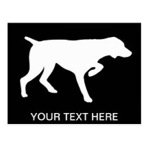 German Shorthaired Pointer silhouette Post Card