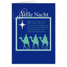 German Silent Night Christmas Card