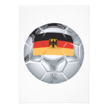 German Soccer Ball Personalized Invitations