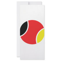 german tennis ball icon rack cards