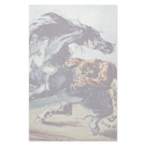 German Tiger Attacking A Horse Custom Stationery