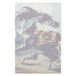 German Tiger Attacking A Horse Custom Stationery