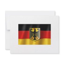 German waving flag invitations