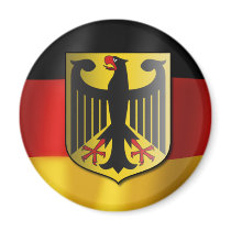 German waving flag magnets