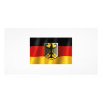 German waving flag photo cards