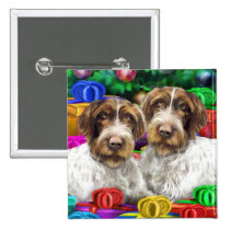 German WH Pointer Open Gifts Christmas buttons