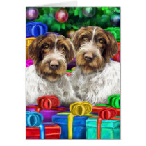 German WH Pointer Open Gifts Christmas cards