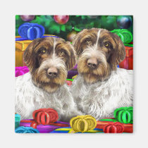 German WH Pointer Open Gifts Christmas magnets