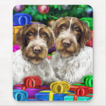 German WH Pointer Open Gifts Christmas mousepads