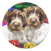 German WH Pointer Open Gifts Christmas stickers
