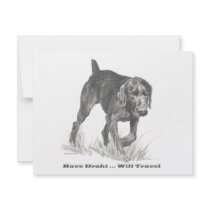 German Wire Haired Pointer slogan. invitations